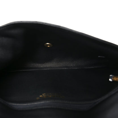 Chanel Lambskin Quilted Flap Clutch Black 5 of 10