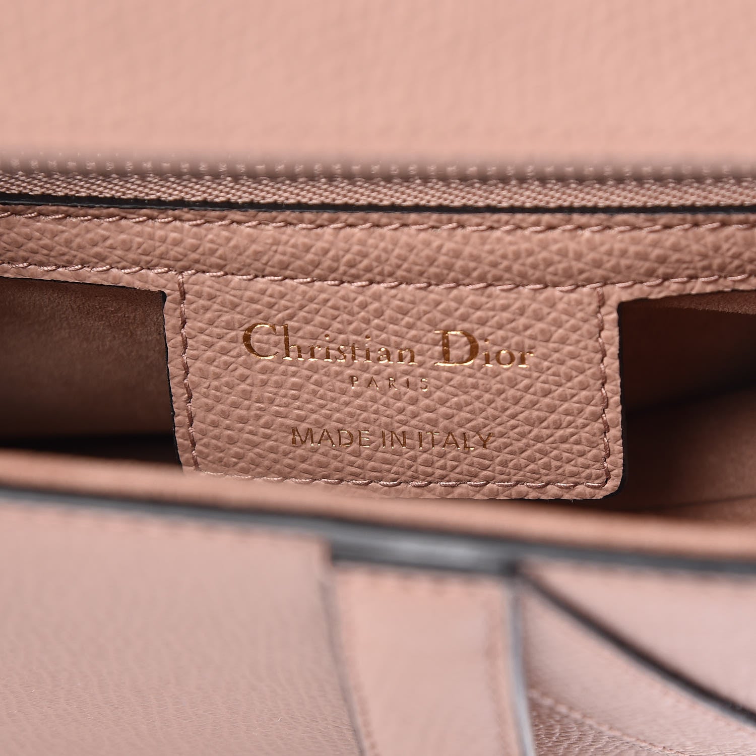 Christian Dior Grained Calfskin Saddle Bag Pink 6 of 10