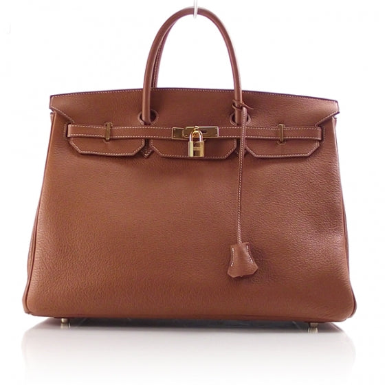 Hermes Taurillon Clemence BIRKIN 40 Gold 1 of 14