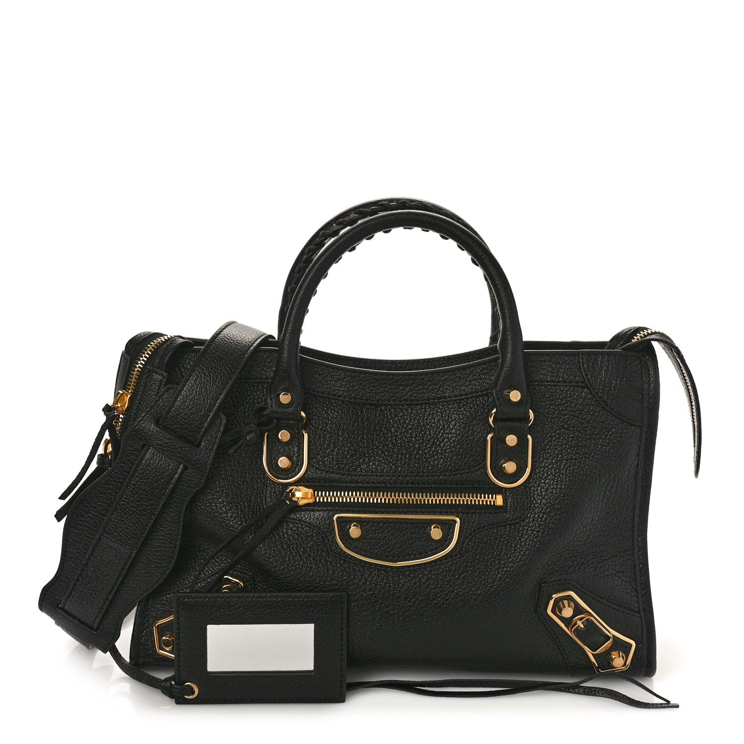 Balenciaga Chevre Gold Metallic Edge Hardware S City Black 1 of 8
