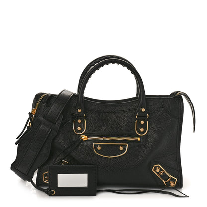 Balenciaga Chevre Gold Metallic Edge Hardware S City Black 1 of 8