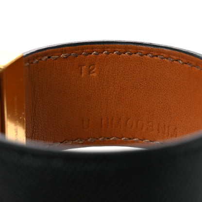 Hermes Madame Calfskin Collier de Chien CDC 24 Bracelet T2 Black 5 of 7