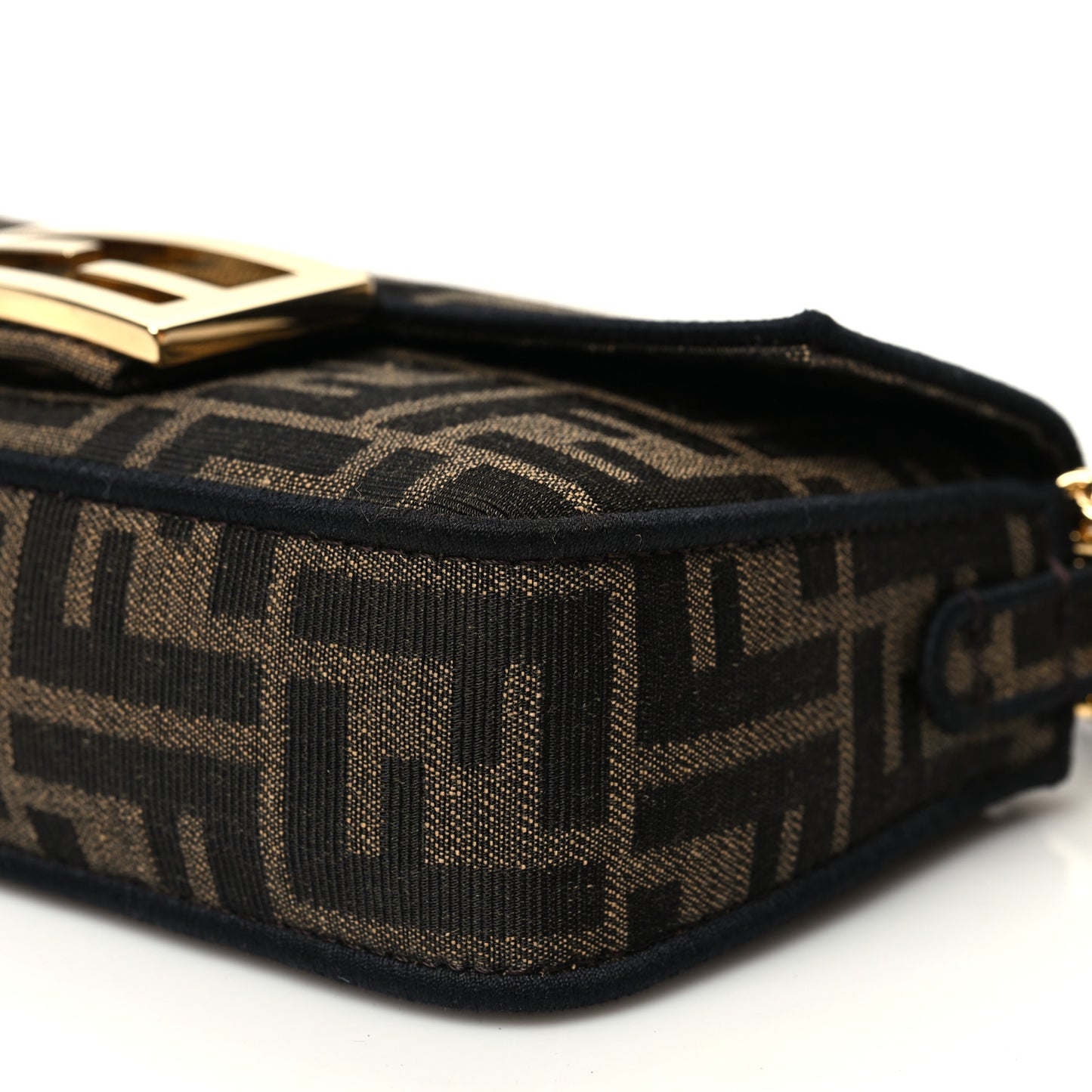 Fabric Jacquard FF 1974 Mini Baguette Tobacco Moro Black