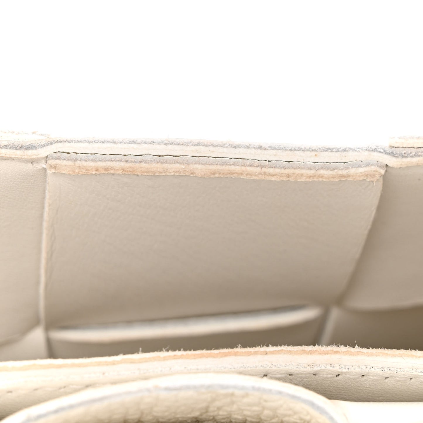 Grained Calfskin Maxi Intrecciato Cassette Crossbody Bag White