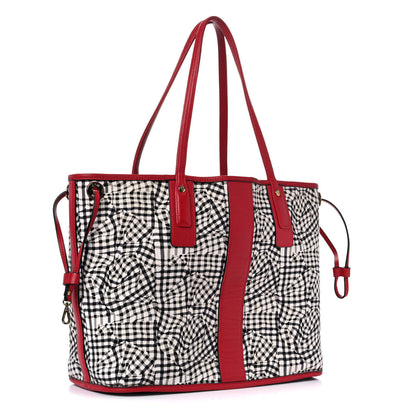 MCM Visetos Large Liz Reversible Shopper Tote Ruby Red 5 of 15