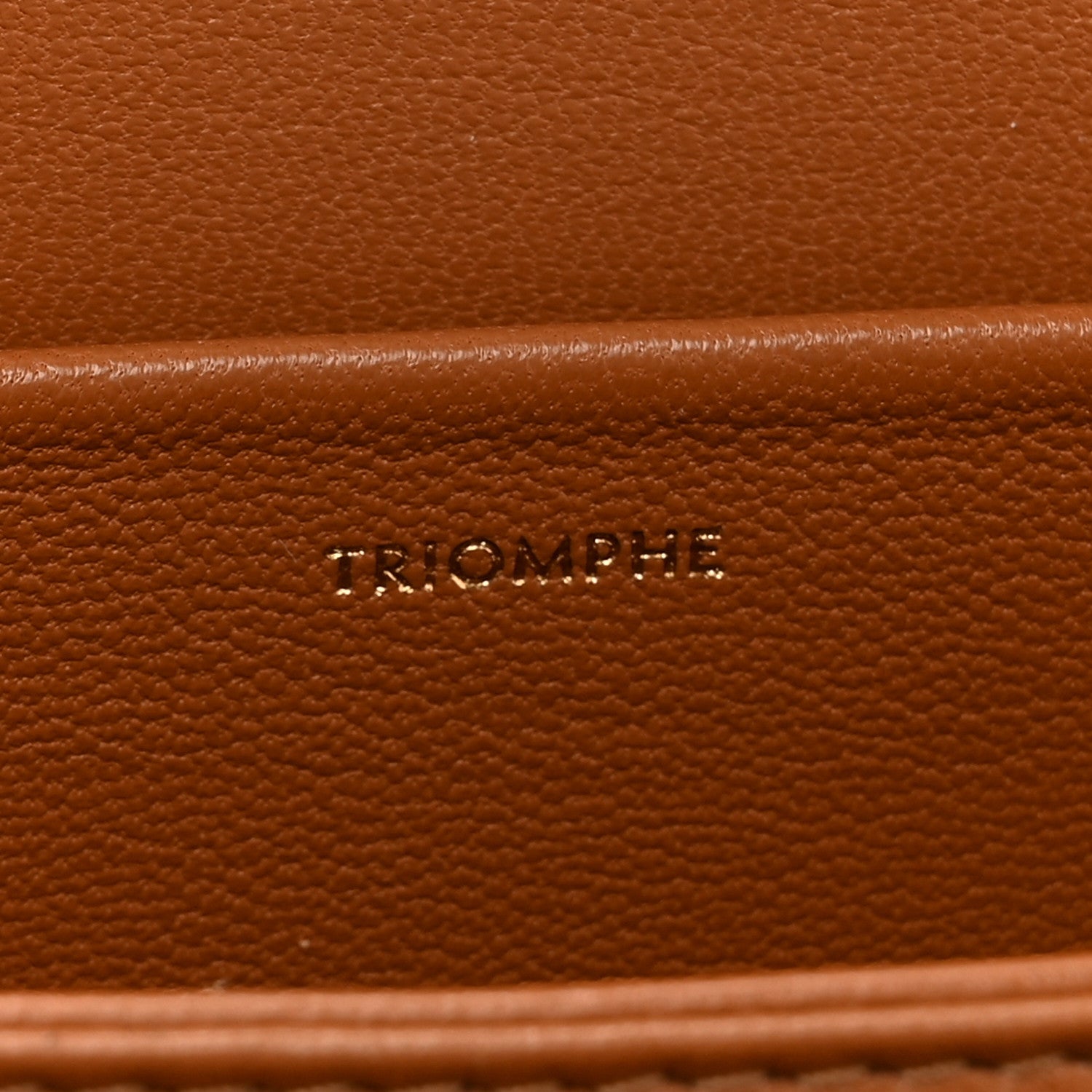 Celine Textile Calfskin Classique Triomphe Bag Natural Tan 7 of 18