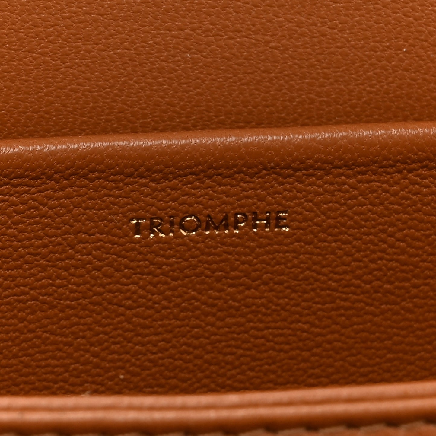 Canvas Calfskin Medium Classique Triomphe Bag White Tan