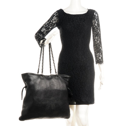 Chanel Lambskin CC Studded Bonbons Tote Black 2 of 7