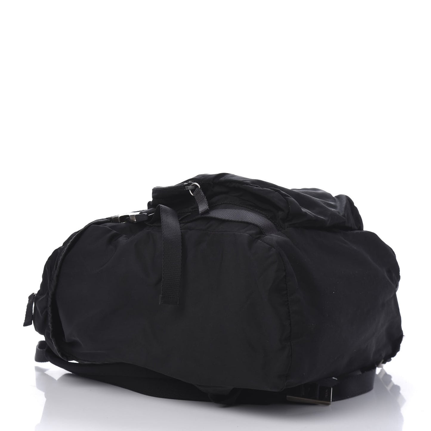 Tessuto Nylon Montagna Double Buckle Backpack Black