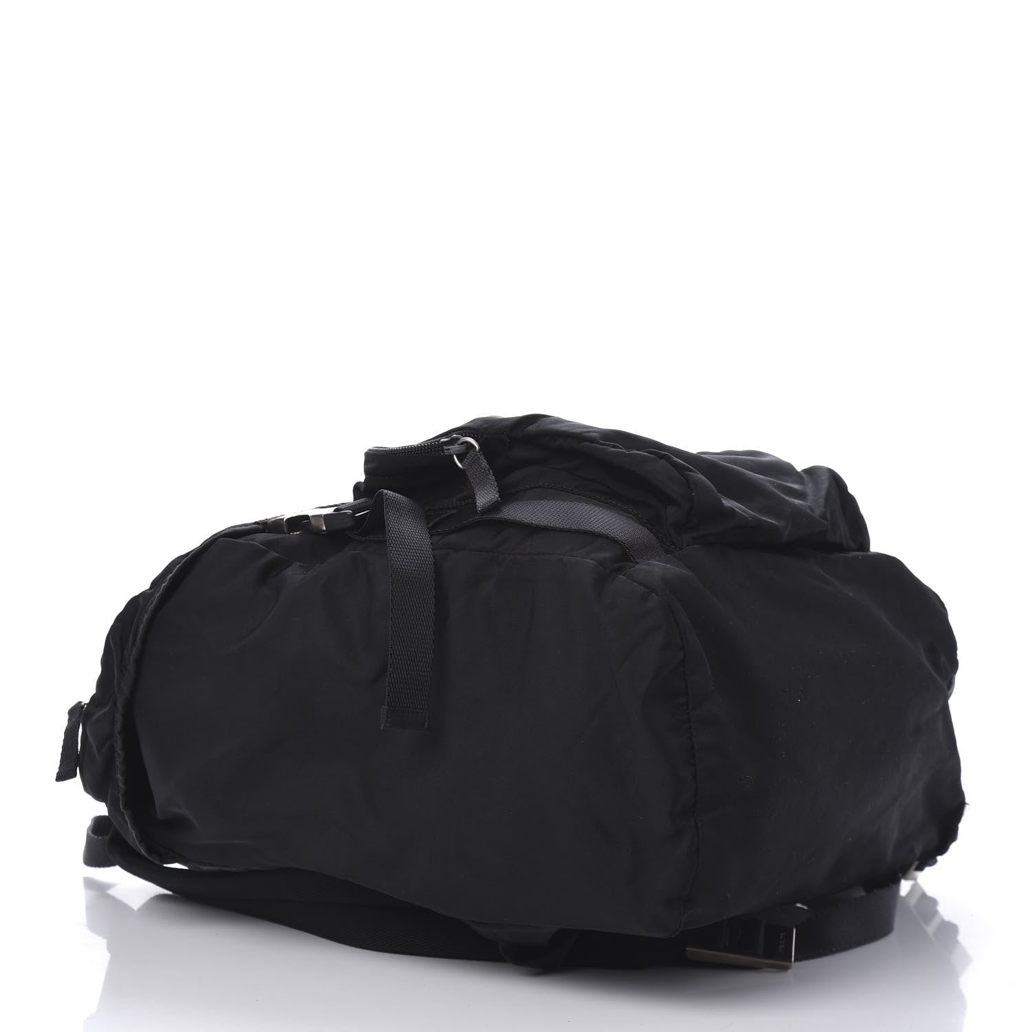 Prada Tessuto Nylon Montagna Double Buckle Backpack Black 3 of 15