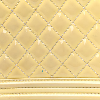 Chanel Patent Quilted Large Boy Flap White 14 of 15