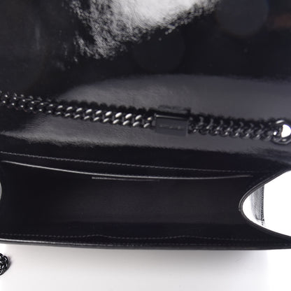 Saint Laurent Textured Patent Medium Classic Monogram Kate Satchel Black 7 of 9