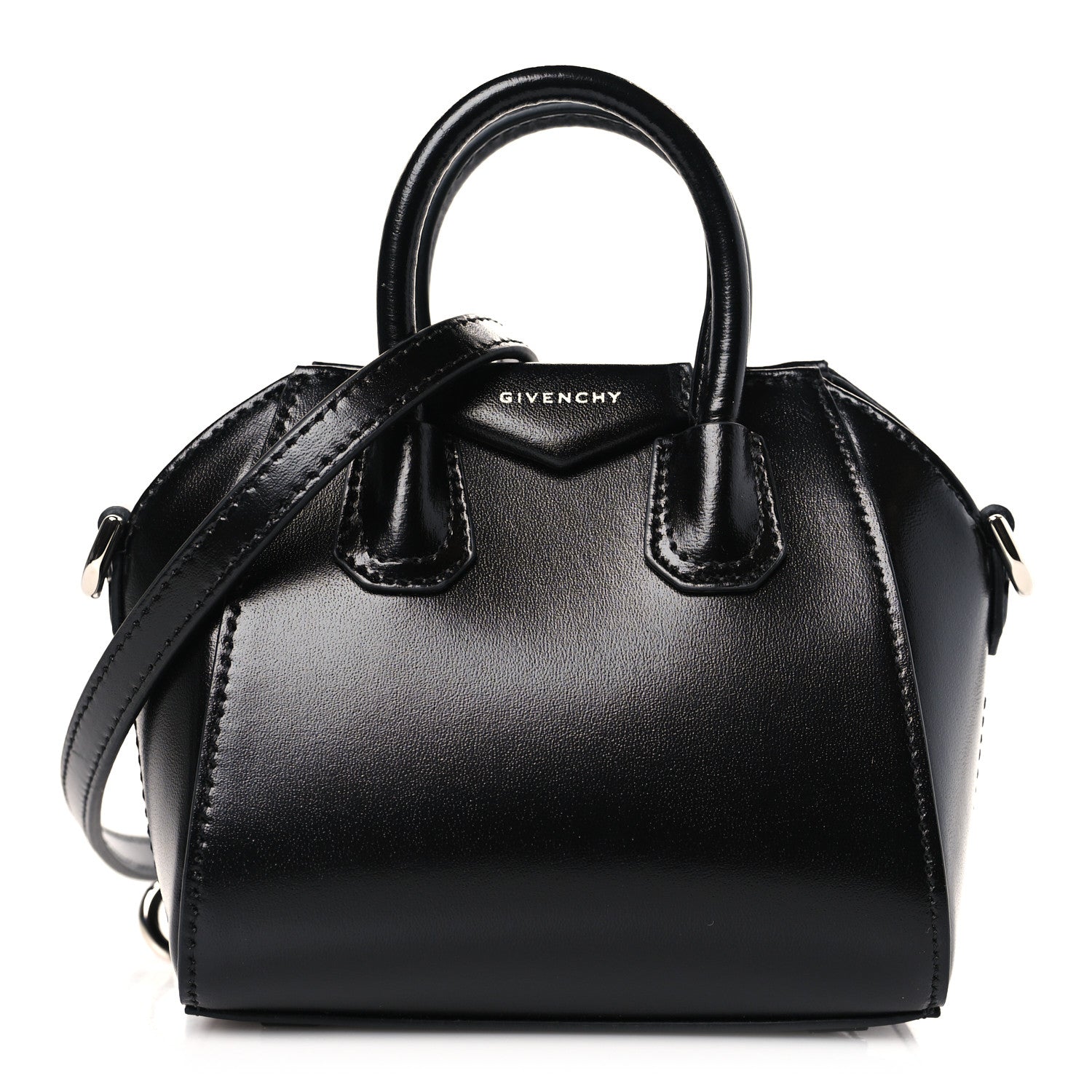 Givenchy Shiny Lord Calfskin Micro Antigona Black 1 of 9