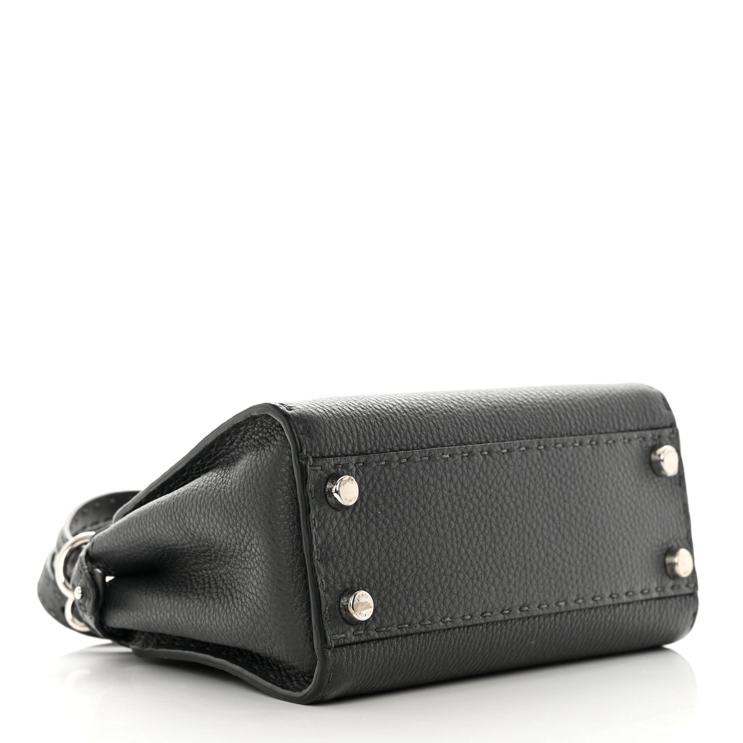 Cuoio Romano Selleria Bi-Color Mini Peekaboo Iconic Satchel Asfalto Latte