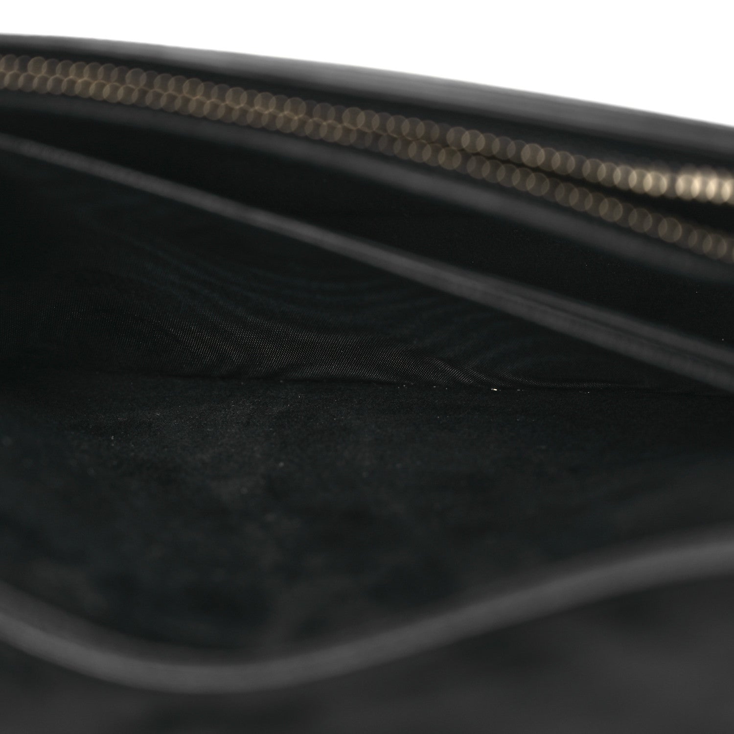 Christian Dior Grained Calfskin Saddle Chain Pouch Black 6 of 15