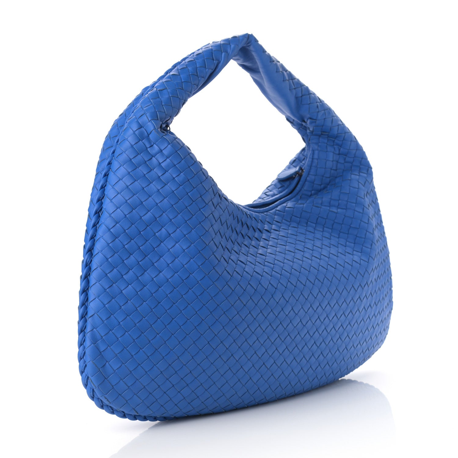 Bottega Veneta Nappa Intrecciato Large Veneta Hobo Cobalt Blue 3 of 10
