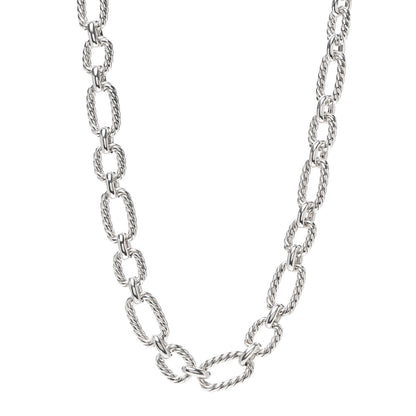 David Yurman Sterling Silver 12.5mm Cushion Link Chain Necklace 1 of 7