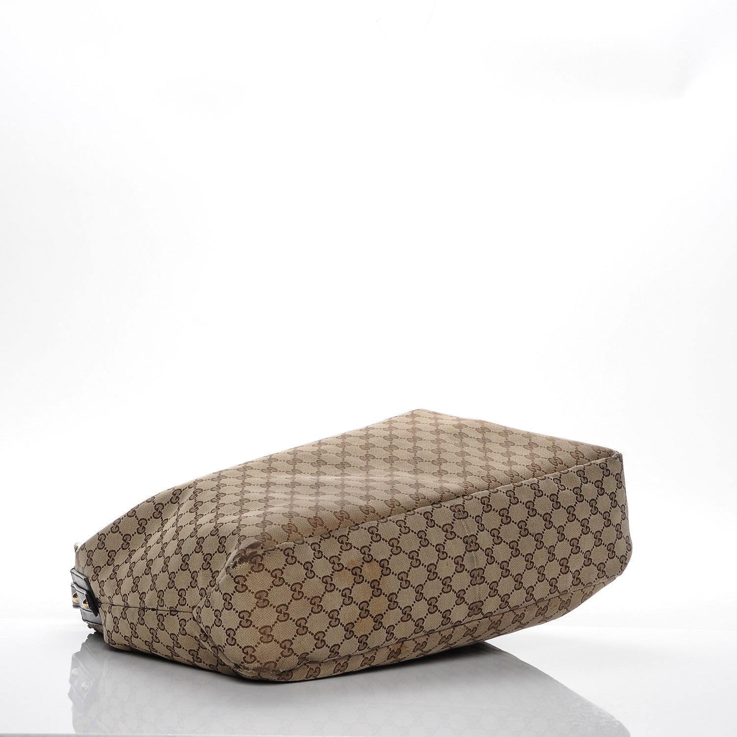 Gucci Monogram Large Horsebit Chain Hobo Dark Brown 4 of 12