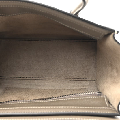 Celine Drummed Calfskin Nano Luggage Souris 5 of 15