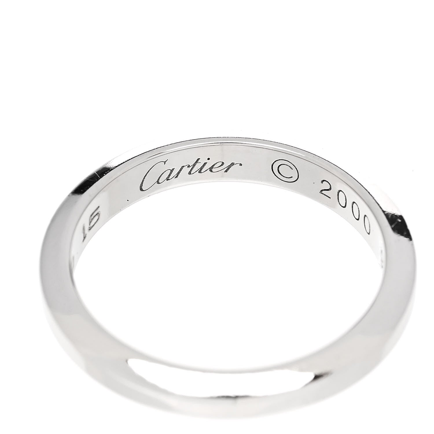 Cartier Platinum 3mm Declaration Wedding Band Ring 49 5 5 of 6