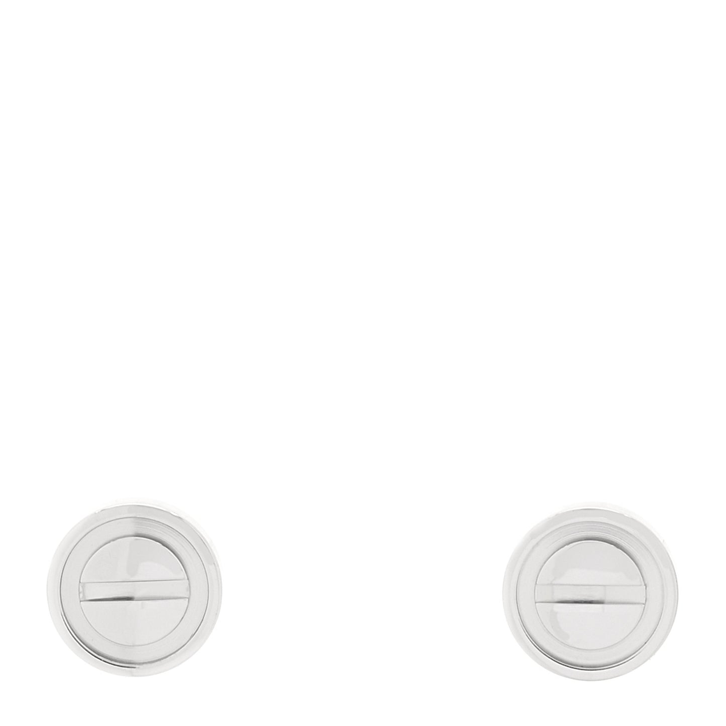 18K White Gold LOVE Earrings