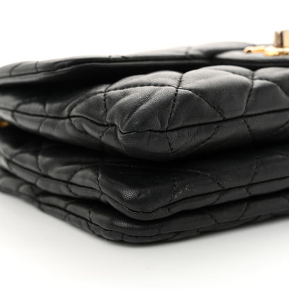Chanel Lambskin Quilted Small Pillow Crush Flap Black 9 of 14