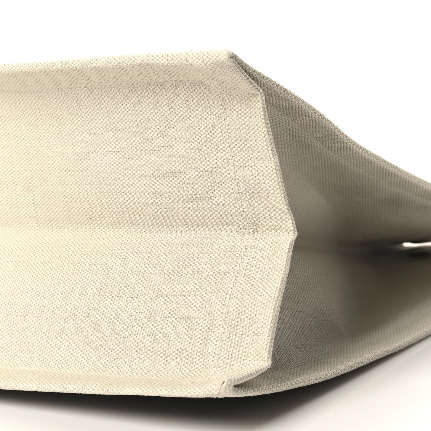 Linen Calfskin Small Rive Gauche Tote Military Green Blanc Vintage