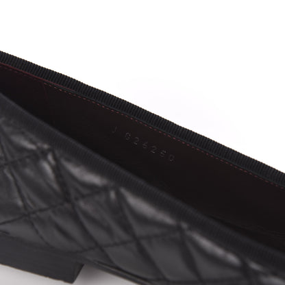 Chanel Aged Calfskin Quilted CC Cap Toe Ballerina Flats 39 Black 7 of 8