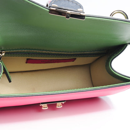 Valentino Garavani Vitello Small Glam Lock Rockstud Flap Green Deep Rose Grey Scarlet 7 of 7
