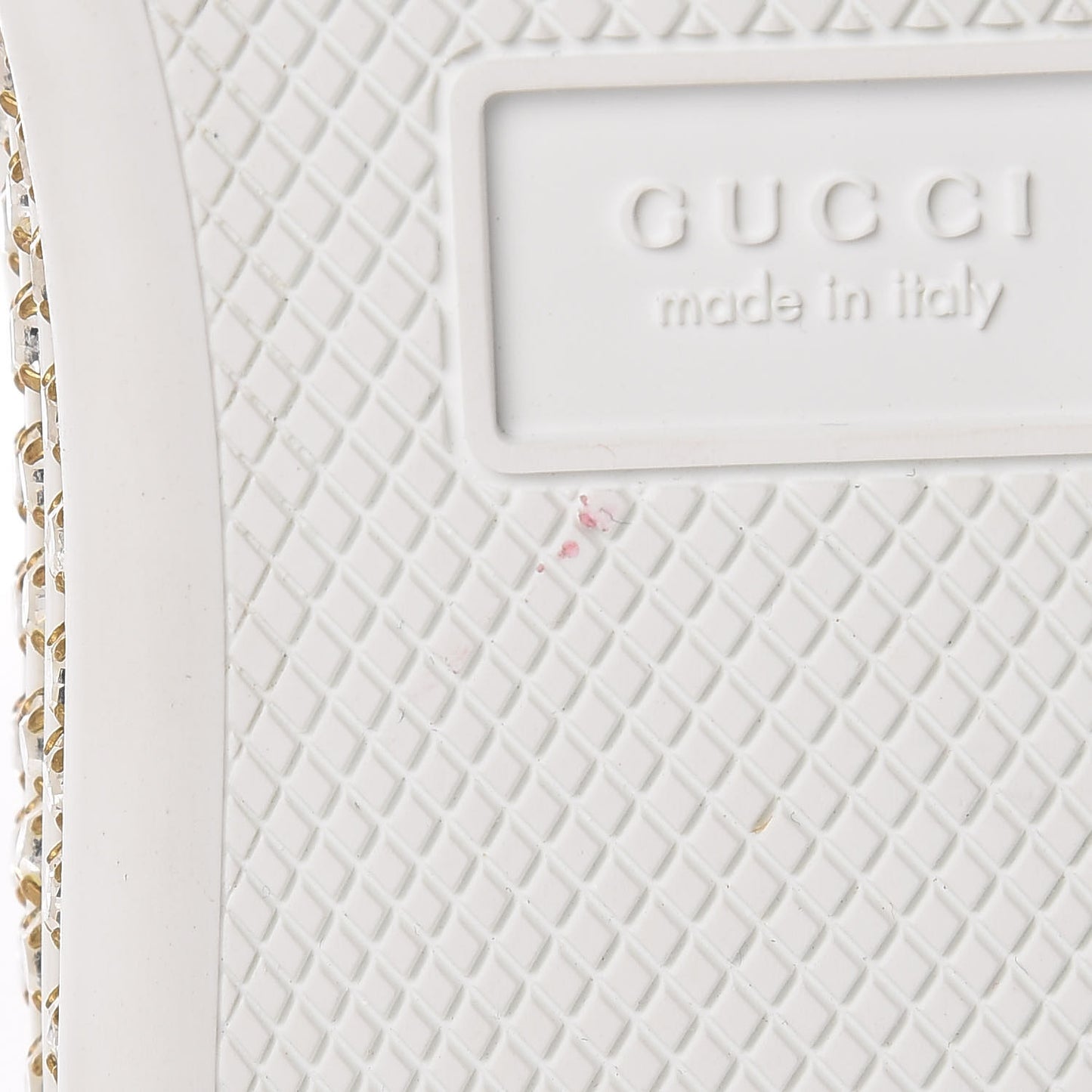 Calfskin Crystal Web Bee Embroidered Womens Ace Platform Sneakers 38 White