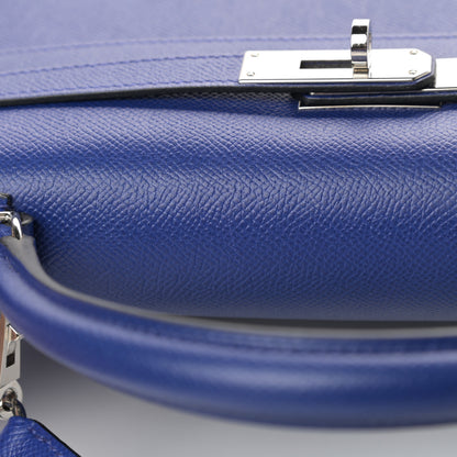 Hermes Epsom Kelly Sellier 32 Bleu Electrique 11 of 12