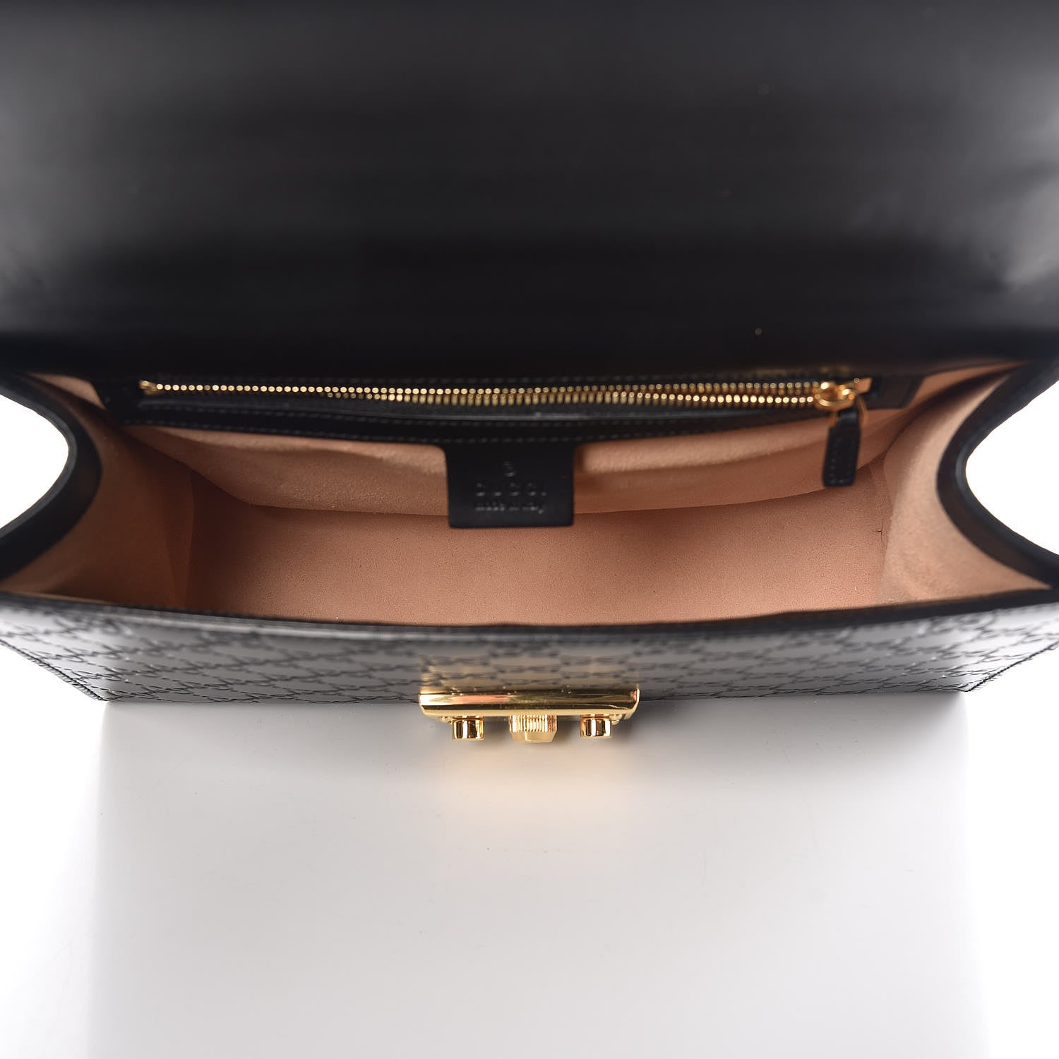 Gucci Guccissima Medium Padlock Shoulder Bag Black 6 of 9