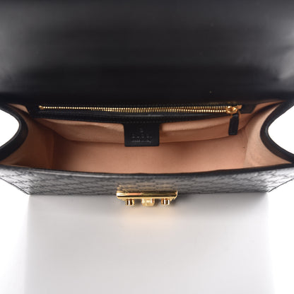 Gucci Guccissima Medium Padlock Shoulder Bag Black 6 of 9