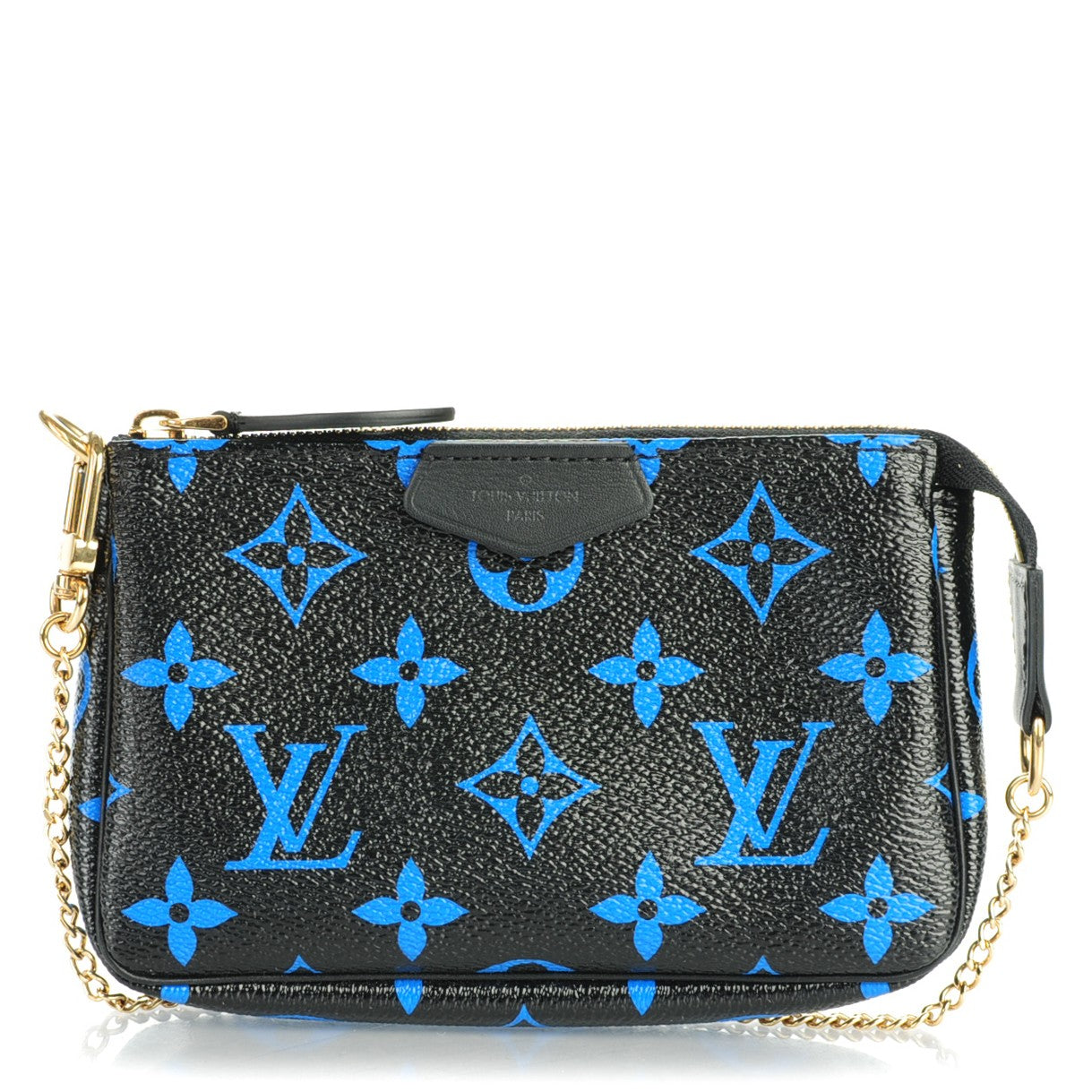Louis Vuitton Colored Monogram Mini Pochette Accessories Blue Black 1 of 7