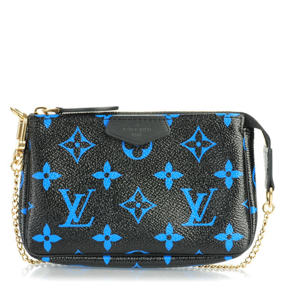 Louis Vuitton Colored Monogram Mini Pochette Accessories Blue Black 1 of 7