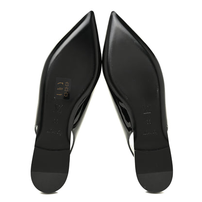 Louis Vuitton Patent Insider Slingback Ballerina Flats 38 Black 5 of 8