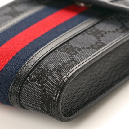 Gucci X BALENCIAGA BB Monogram Web Ophidia Phone Crossbody Bag Black 10 of 10
