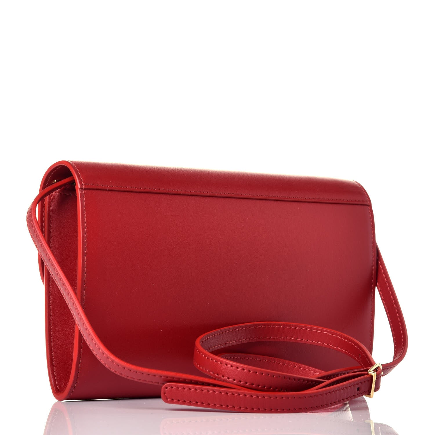 Celine Smooth Calfskin Tassels Wallet On Strap Red 3 of 8