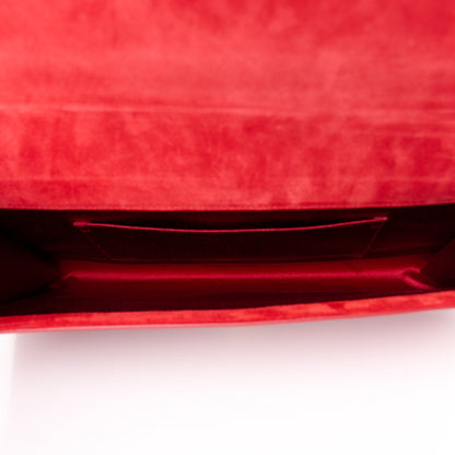Saint Laurent Patent Monogram Large Belle De Jour Clutch Red 5 of 7
