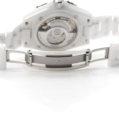 Chanel Stainless Steel Ceramic Diamond 38mm J12 Limited Edition Automatic Watch White 5 of 6