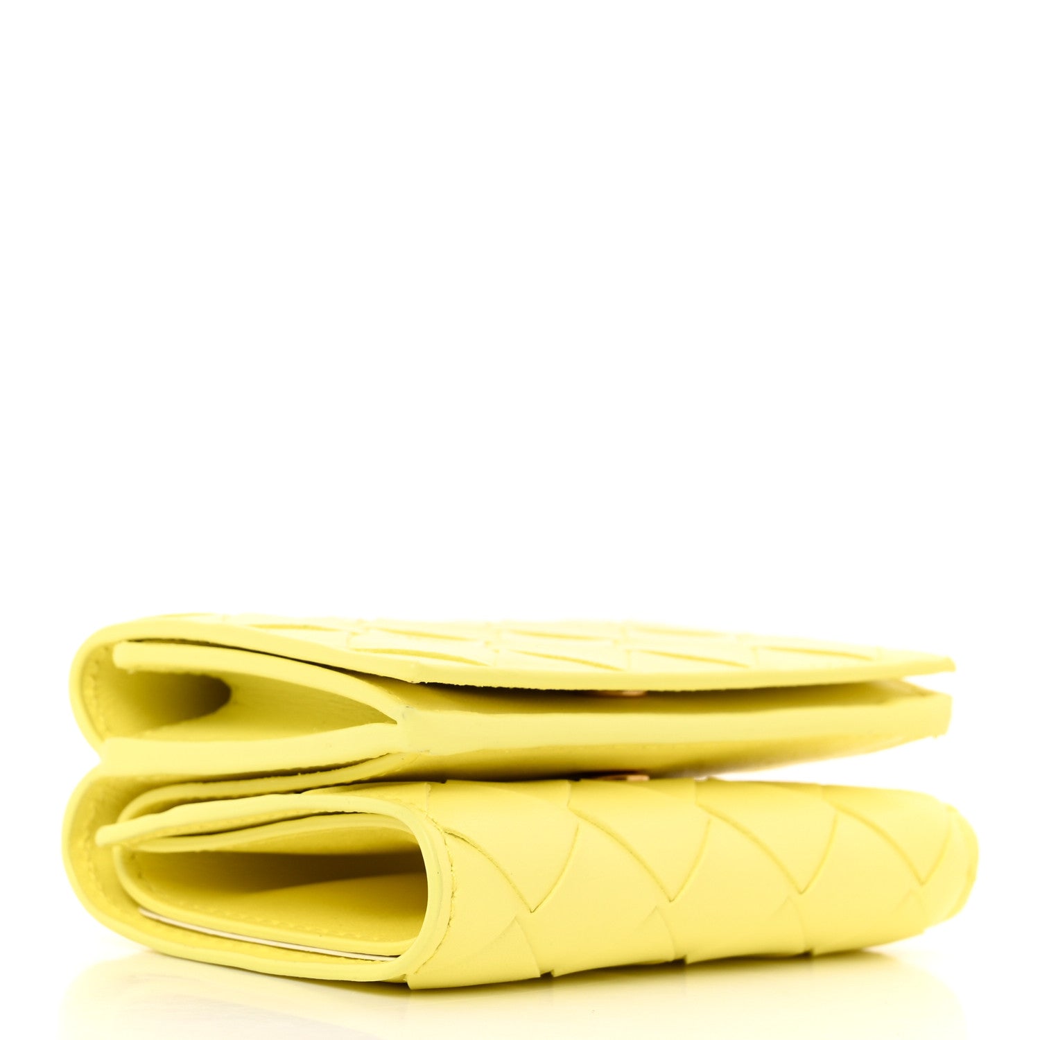 Bottega Veneta Nappa Intrecciato Tri-Fold Wallet Yellow 4 of 14