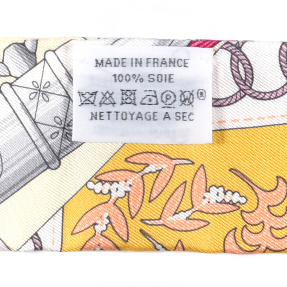 Hermes Silk Cliquetis Twilly Bouton D'Or Mauve 4 of 4