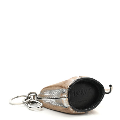 Loewe Metallic Calfskin Mini Elephant Coin Purse Silver 4 of 12