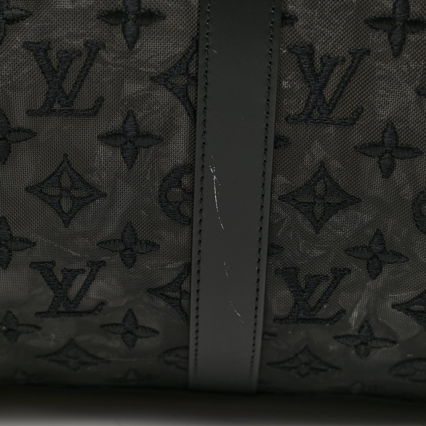 Monogram See Through Keepall Bandouliere 50 Black