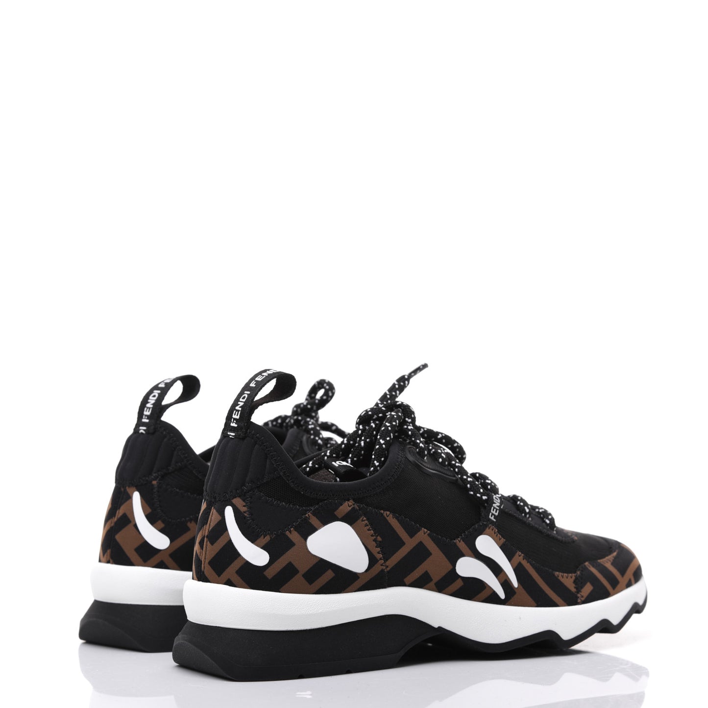 Technical Mesh Lycra FFreedom Patchwork Sneakers 35 Black Tobacco