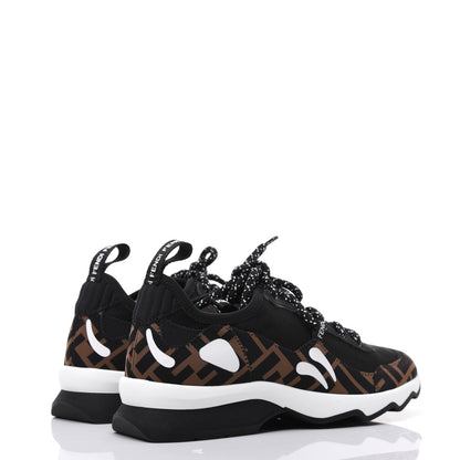 Fendi Technical Mesh Lycra FFreedom Patchwork Sneakers 35 Black Tobacco 4 of 9