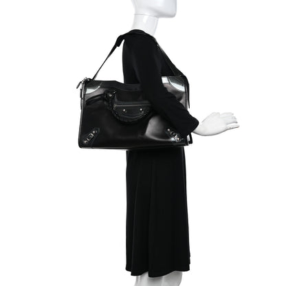 Balenciaga Smooth Calfskin Metallic Patent Giant 12 Silver Hardware City Black Gris 2 of 14