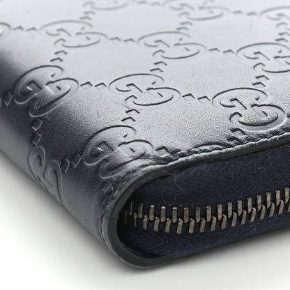 Gucci Guccissima Zip Around Wallet Blue 9 of 11