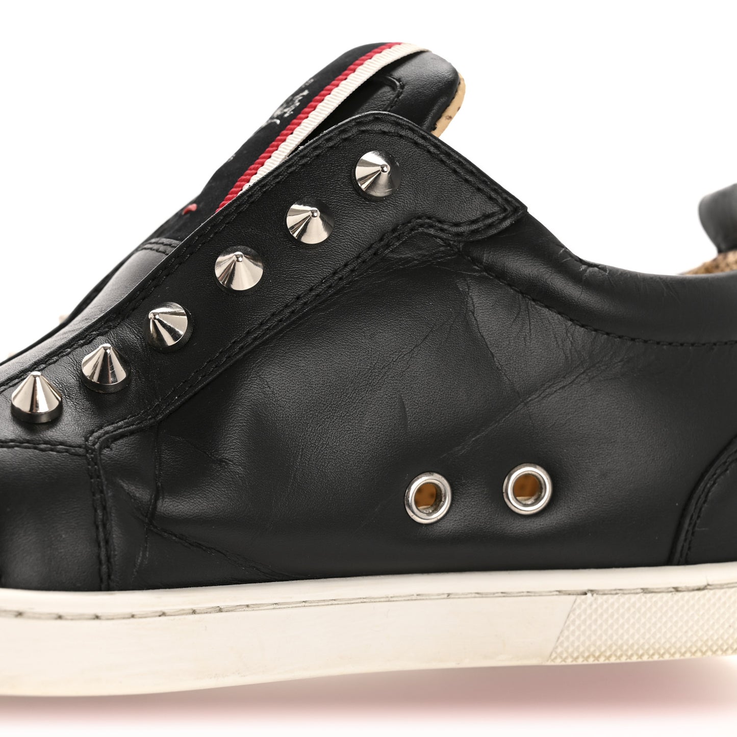 Calfskin Fique A Vontade Flat Sneakers 38.5 Black