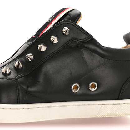 Christian Louboutin Calfskin Fique A Vontade Flat Sneakers 38.5 Black 11 of 12